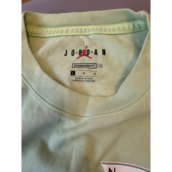 Jordan Flight Essential Green Graphic Tee Shirt Nike Air Jordan Size Large - Picture 6 of 6